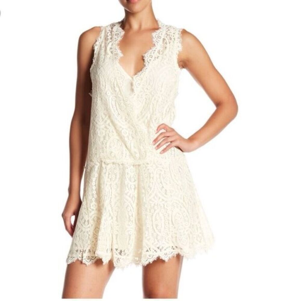 Free People Isabel Boho Lace Mini Festival Dress
